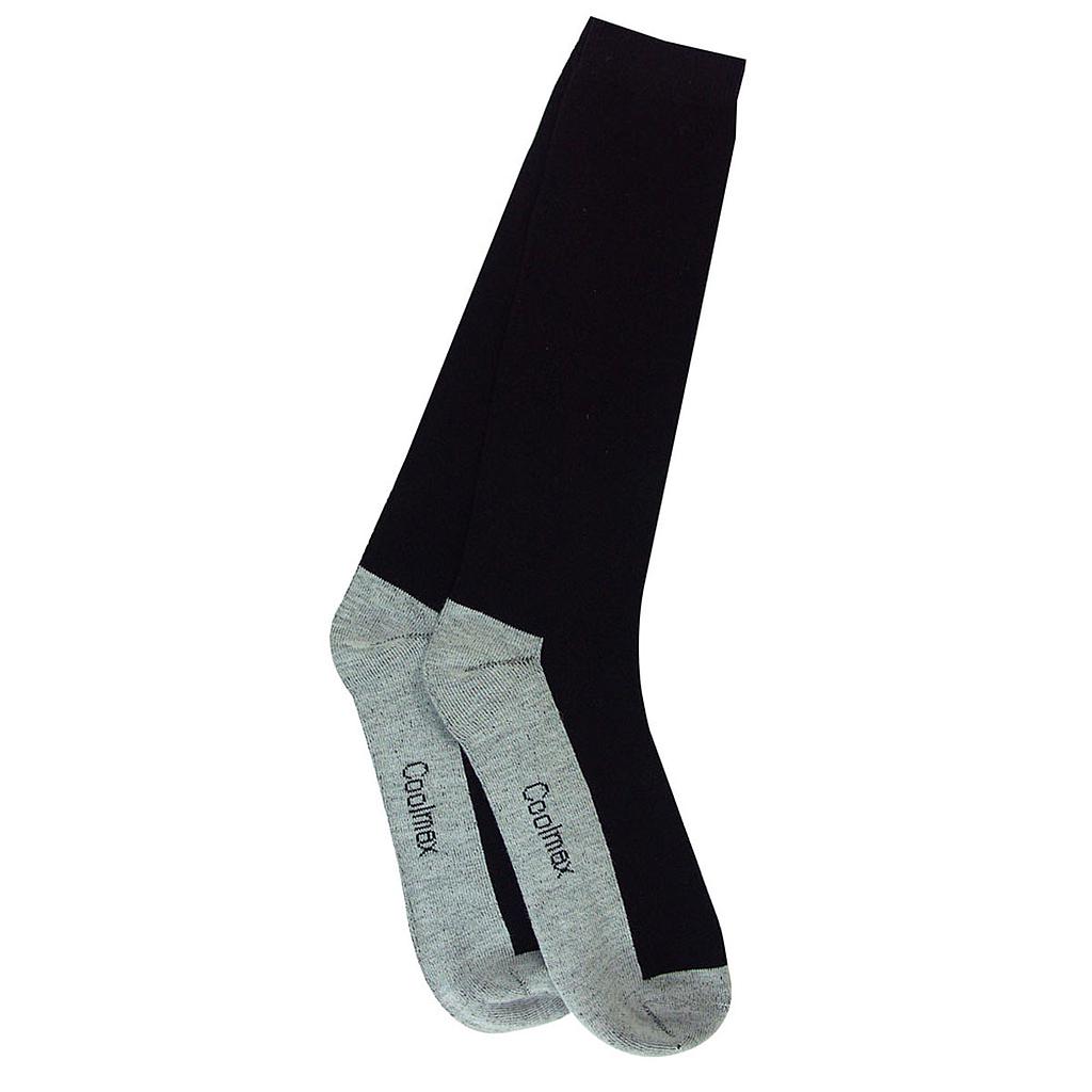 Medias Altas Coolmax Negro con Pie Gris