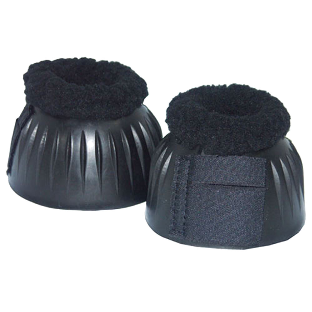 Campanas De Goma Con Velcro Y Fleece Talla Large Color Negro 