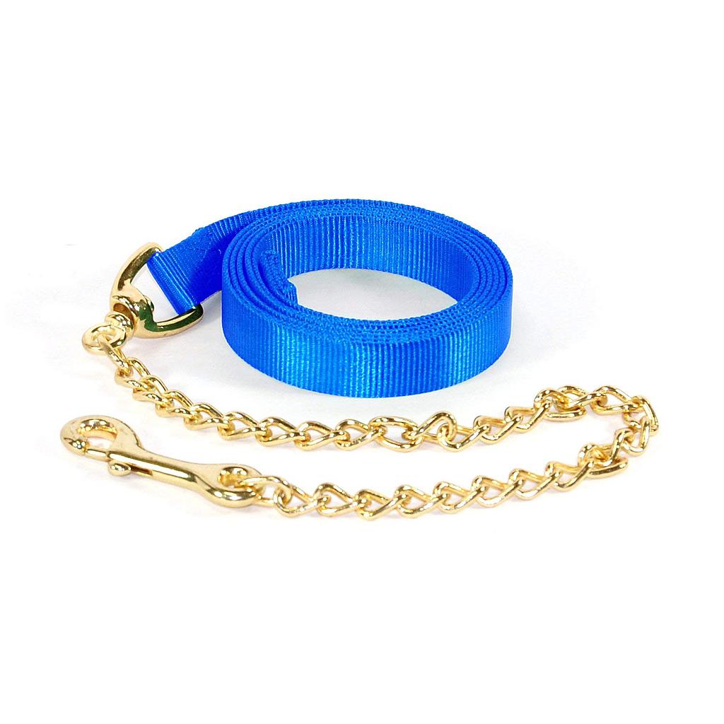 Halador De Nylon Con Cadena Color Azul
