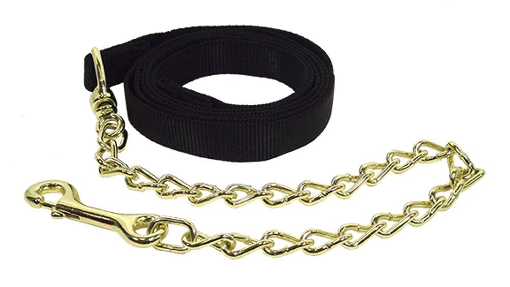 Halador De Nylon Con Cadena Color Negro