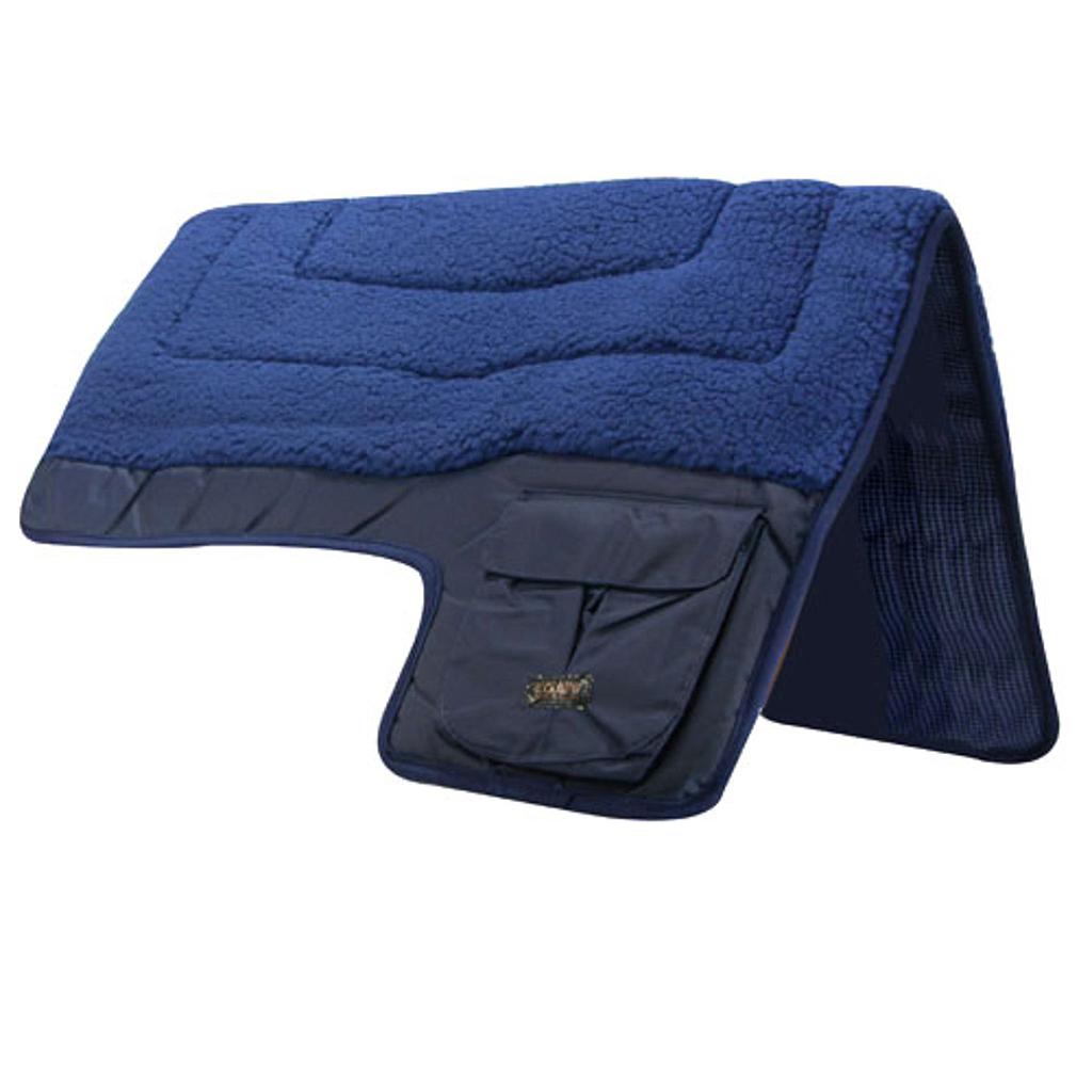Mantillon Tejano Con Bolsas Color Azul
