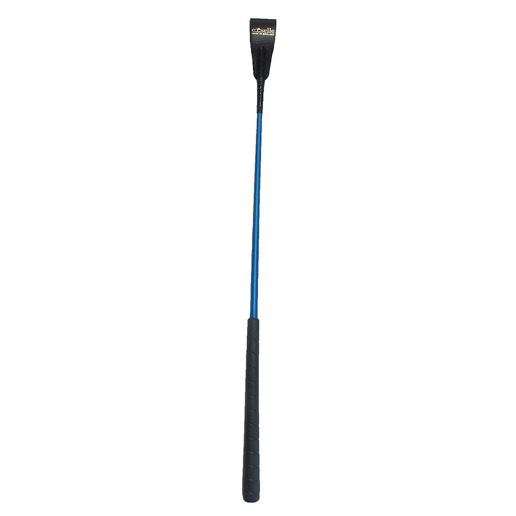 Fuete De Jockey De 25'' De Cuero Color Azul