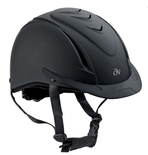 Casco Ov Deluxe Schooler Color Negro Ventilas Negras Talla XXS/XS