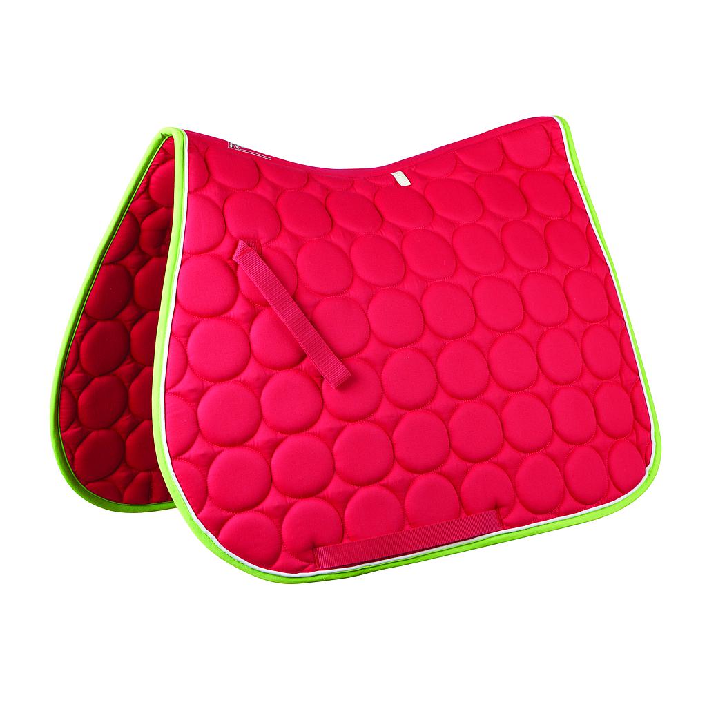 Mantillon Roma Circle Quilt Color Rojo/Blanco/Lima Full