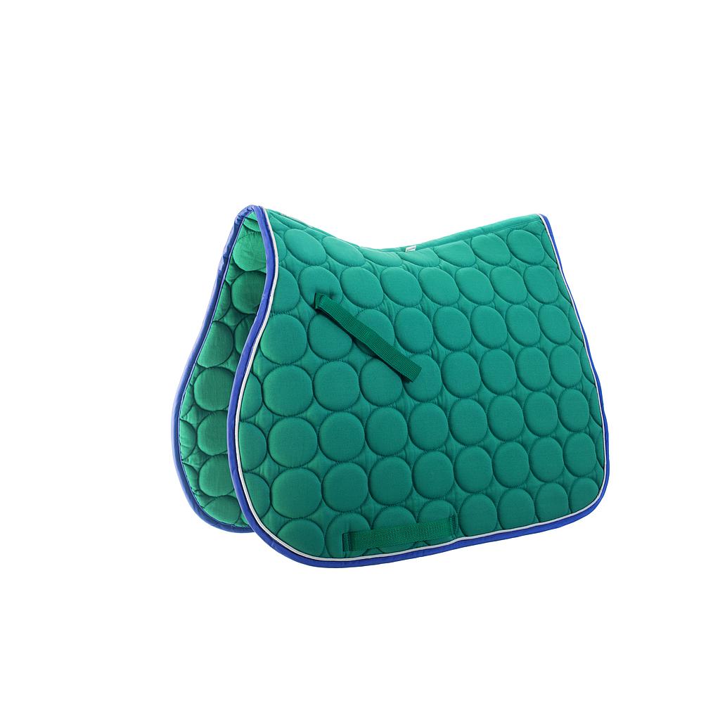 Mantillon Roma Circle Quilt Color Verde/Blanco/Morado Full