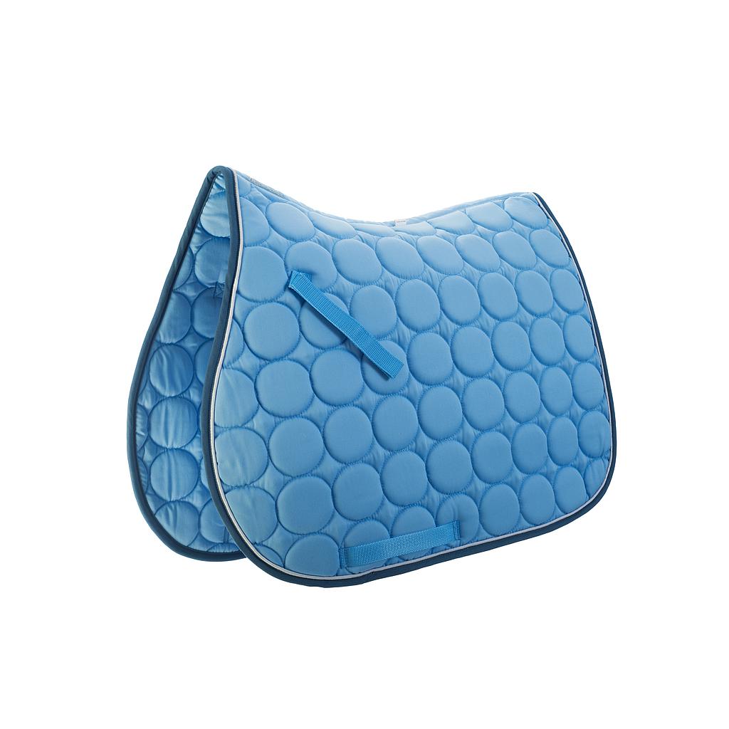 Mantillon Roma Circle Quilt Color Celeste/Blanco/Azul Full