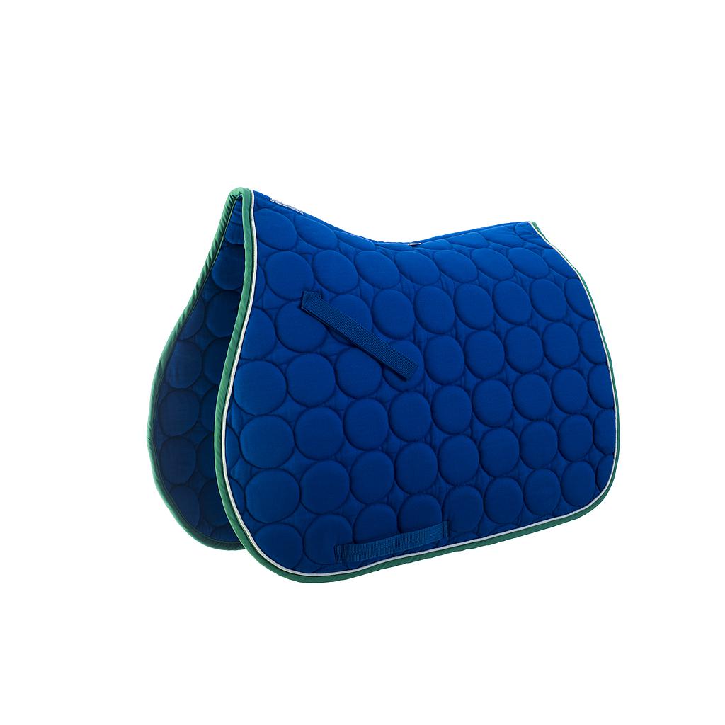 Mantillon Roma Circle Quilt Color Royal/Blanco/Verde Full