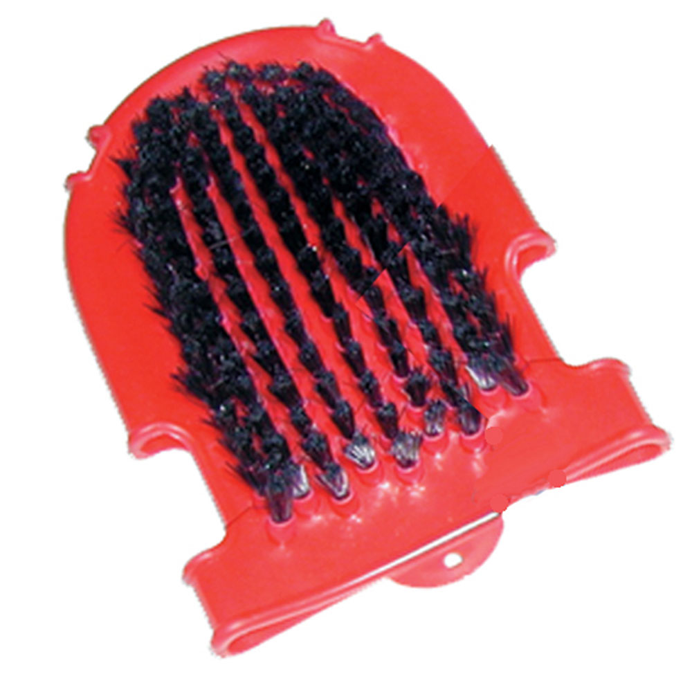 Guante Para Limpieza De Caballos Color Rojo