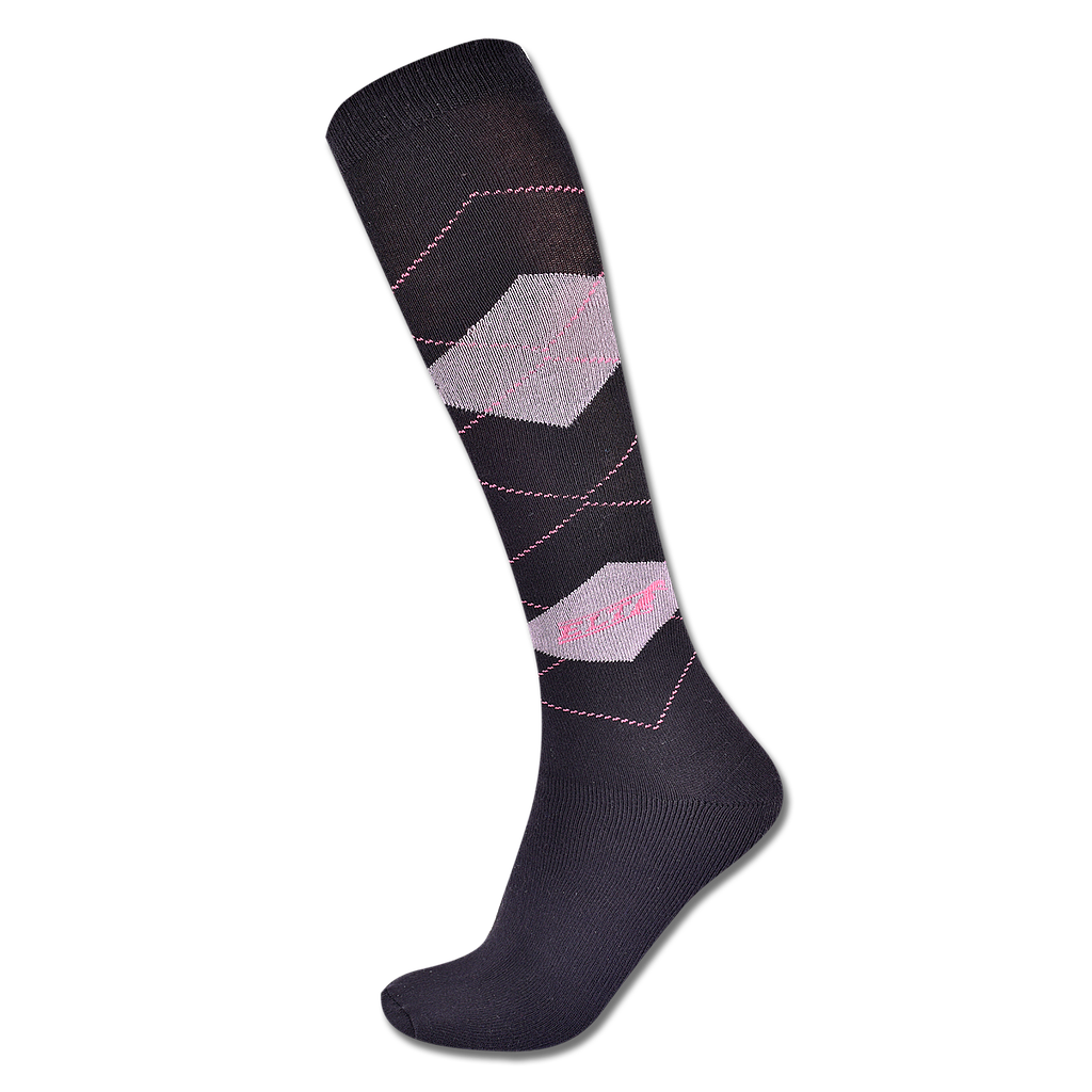 Medias Para Equitacion Color Negro/Gris Granito Talla M