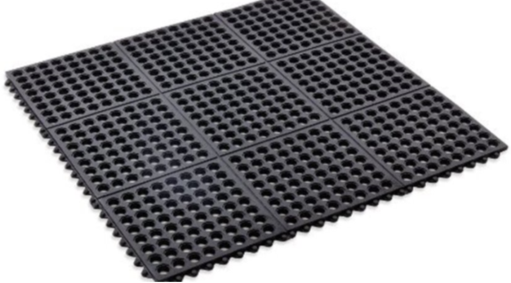 Alfombra Interlocking Negro 91cmx91cmx1cm