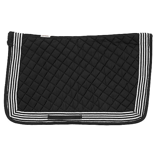 MANTILLON HH ECO SILLA VAQUERA ACOLCHADA CON RIBETE DE LONA :NEGRO/GRIS/NEGRO :FULL