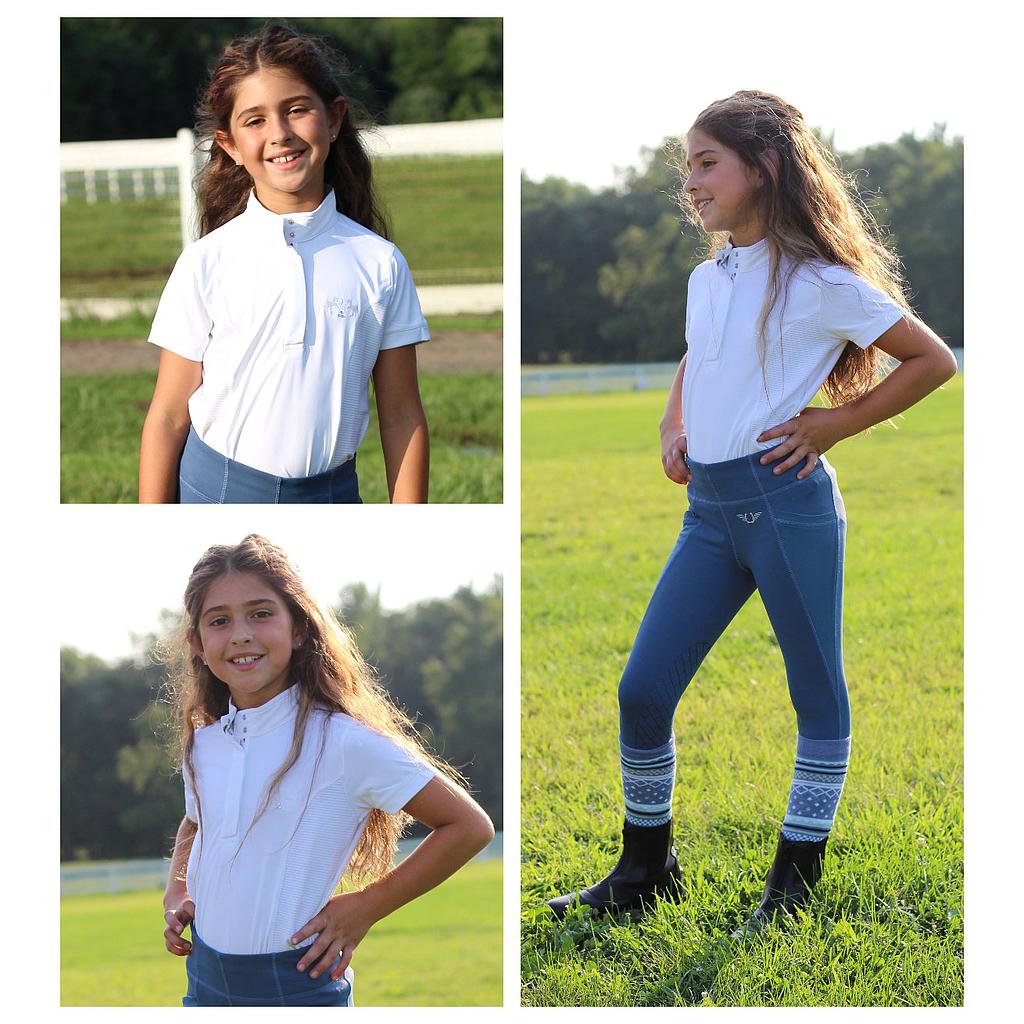 Blusa Equine Couture Cara Para Niña Color Blanco