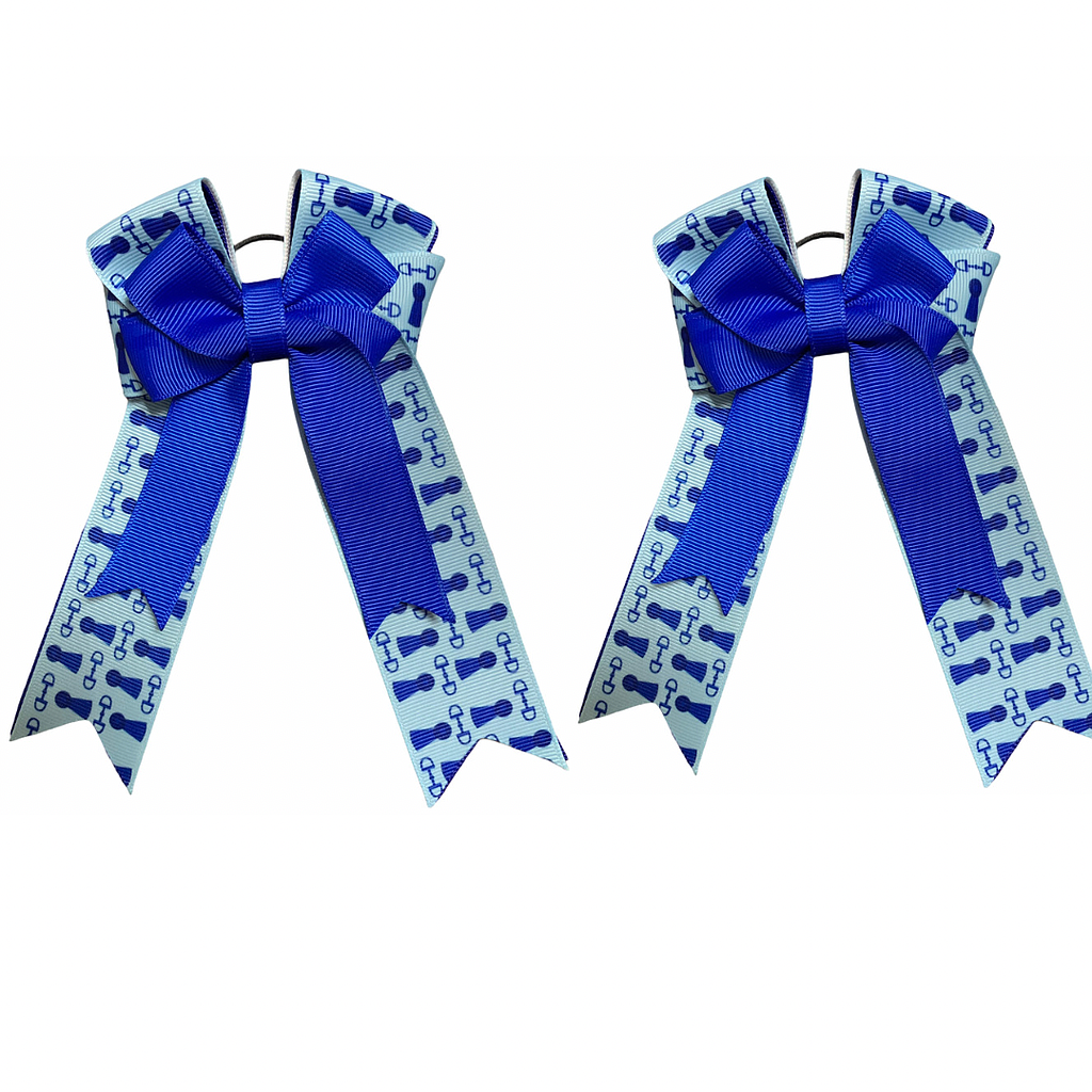 Lazo Belle and Bow Azul Con Diseño Ribbons and Bits