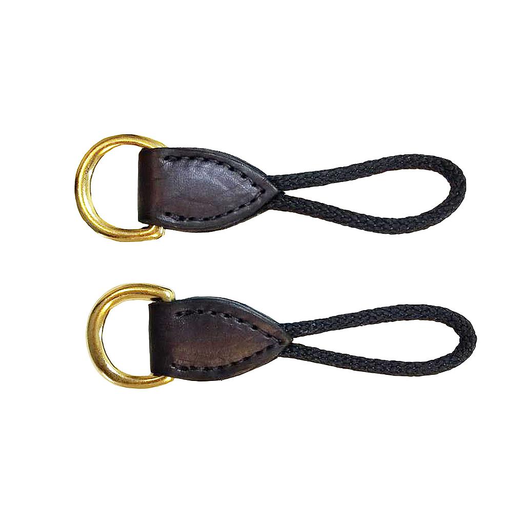 Par de Anillos Para Acoplar Pechera de Cuero Cafe