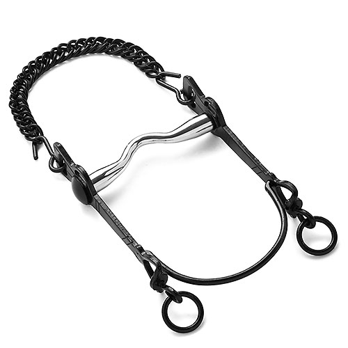 Bocado HH Vaquero Embocadura Inglesa Suave Pavonado 12.5 cm