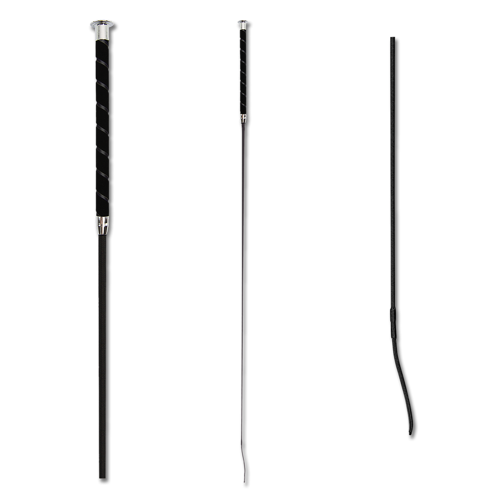 Fusta De Adiestramiento Mango Color Negro 110cm