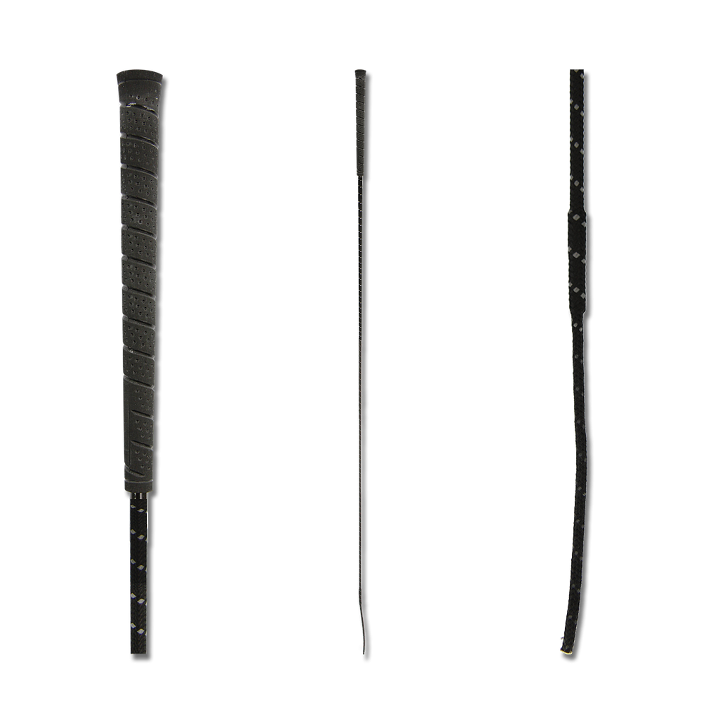 Fusta De Adiestramiento Mango Negro/Plateado 110cm