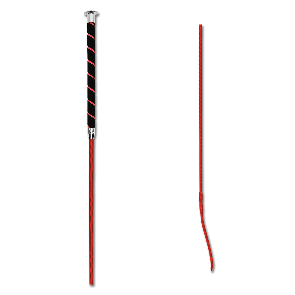 Fusta De Adiestramiento Mango Terciopelo Rojo 110 cm