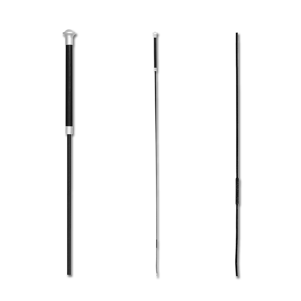 Fusta de Adiestramiento Noblesse Negro/Plateado 120cm