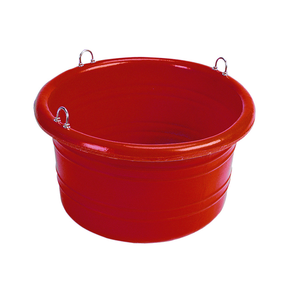 Comedero de Plastico Duro Color Rojo Largo