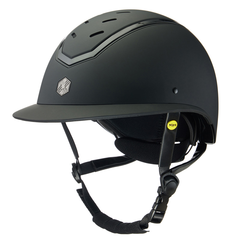 Casco Charles Owen Kylo Negro Matte/Marco Brillante