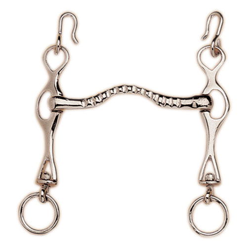 Freno Portugues Embocadura Puente Dorado Talla 12.5 cm