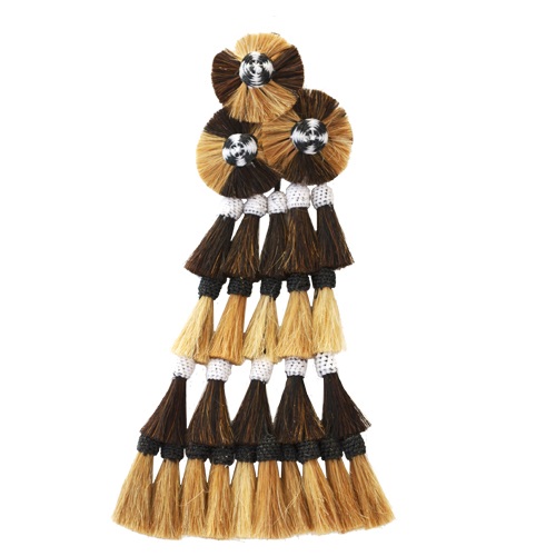 Mosquero HH Cerda Natural Marrón/Beige 24 Borlas