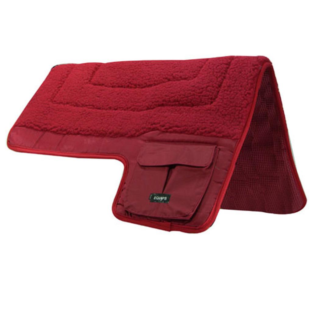 Mantillon Tejano Con Bolsas Color Rojo